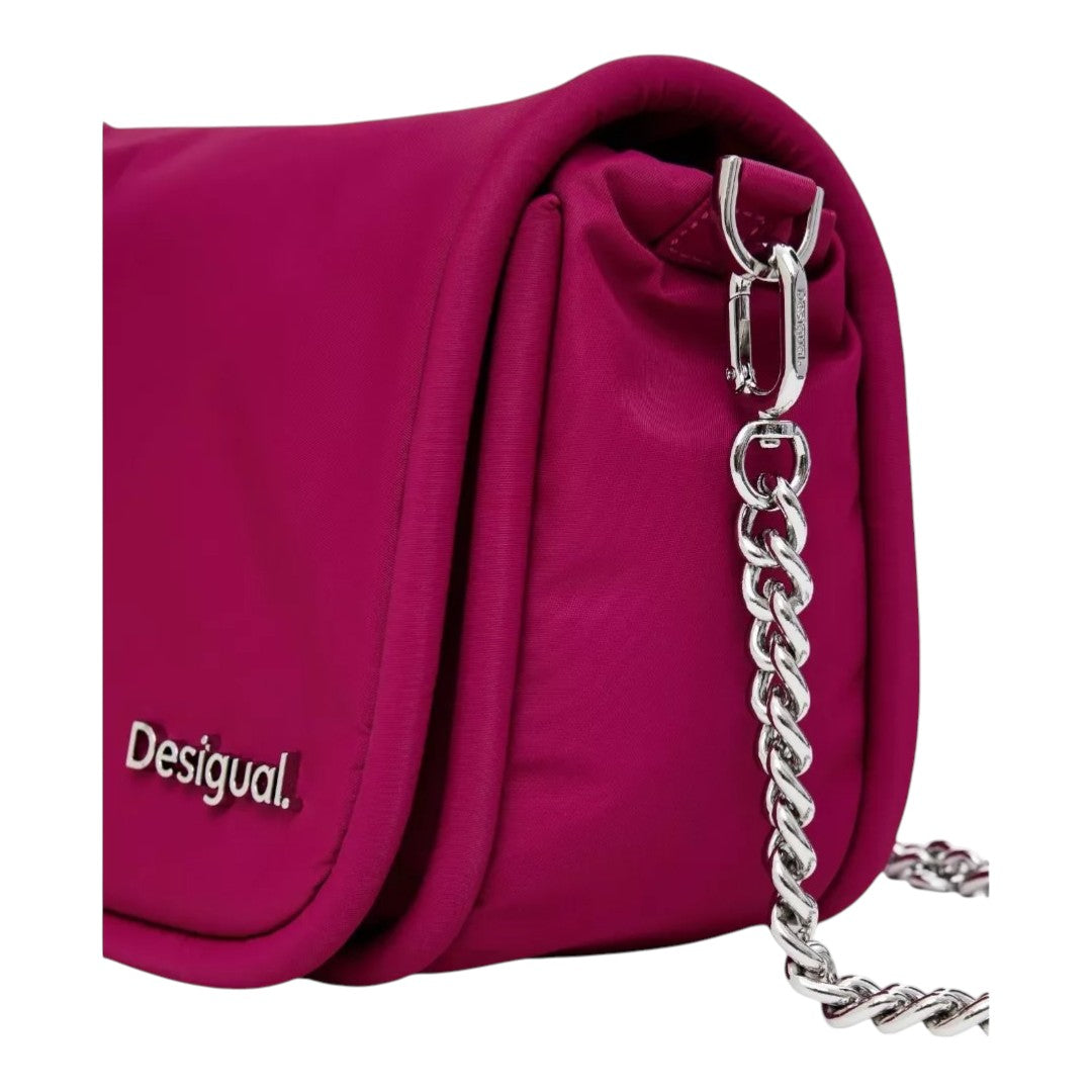 Bolsa Desigual De Mano Liso Textil Magenta