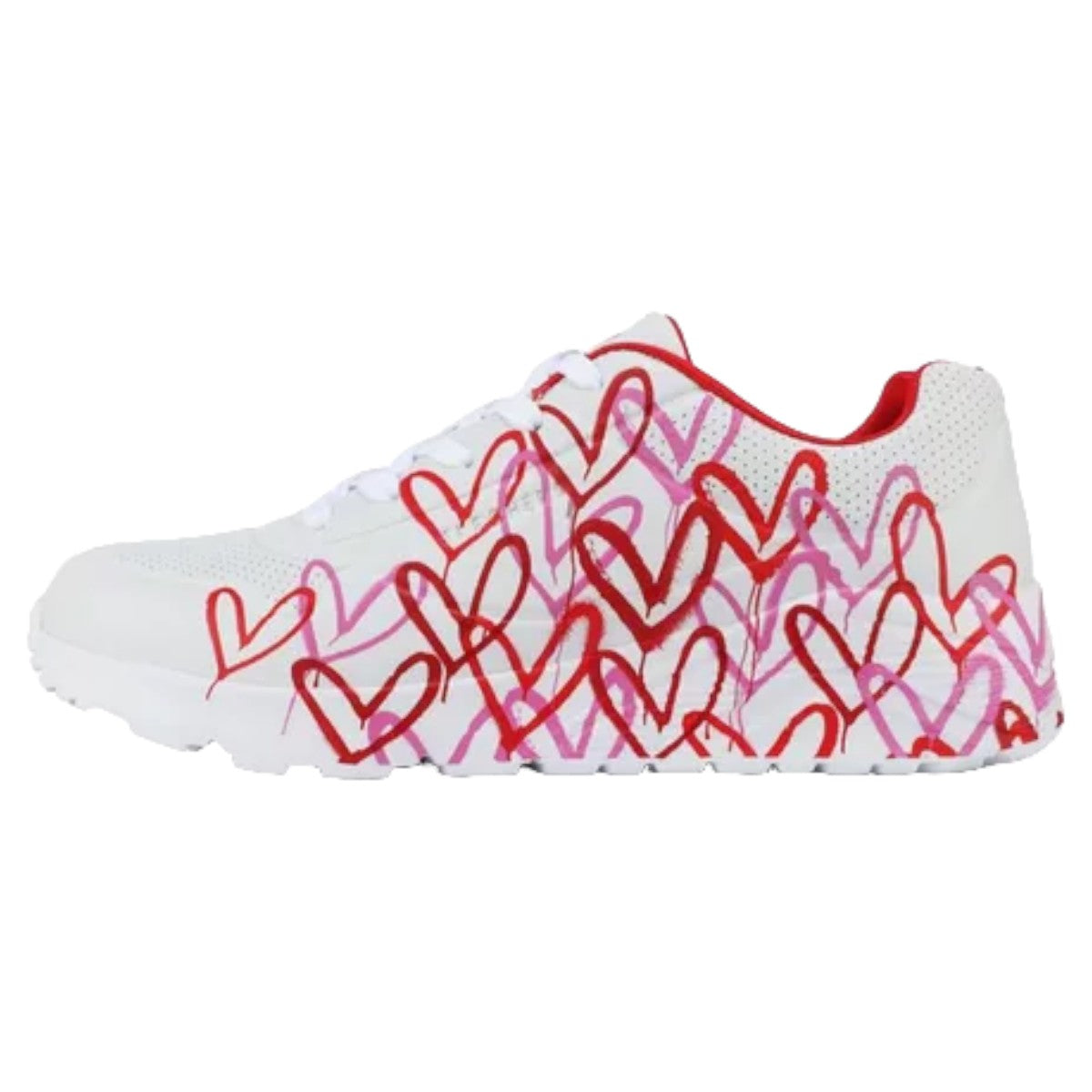 Tenis Skechers Niña Uno Lite 314065l Blanco-rojo-rosa