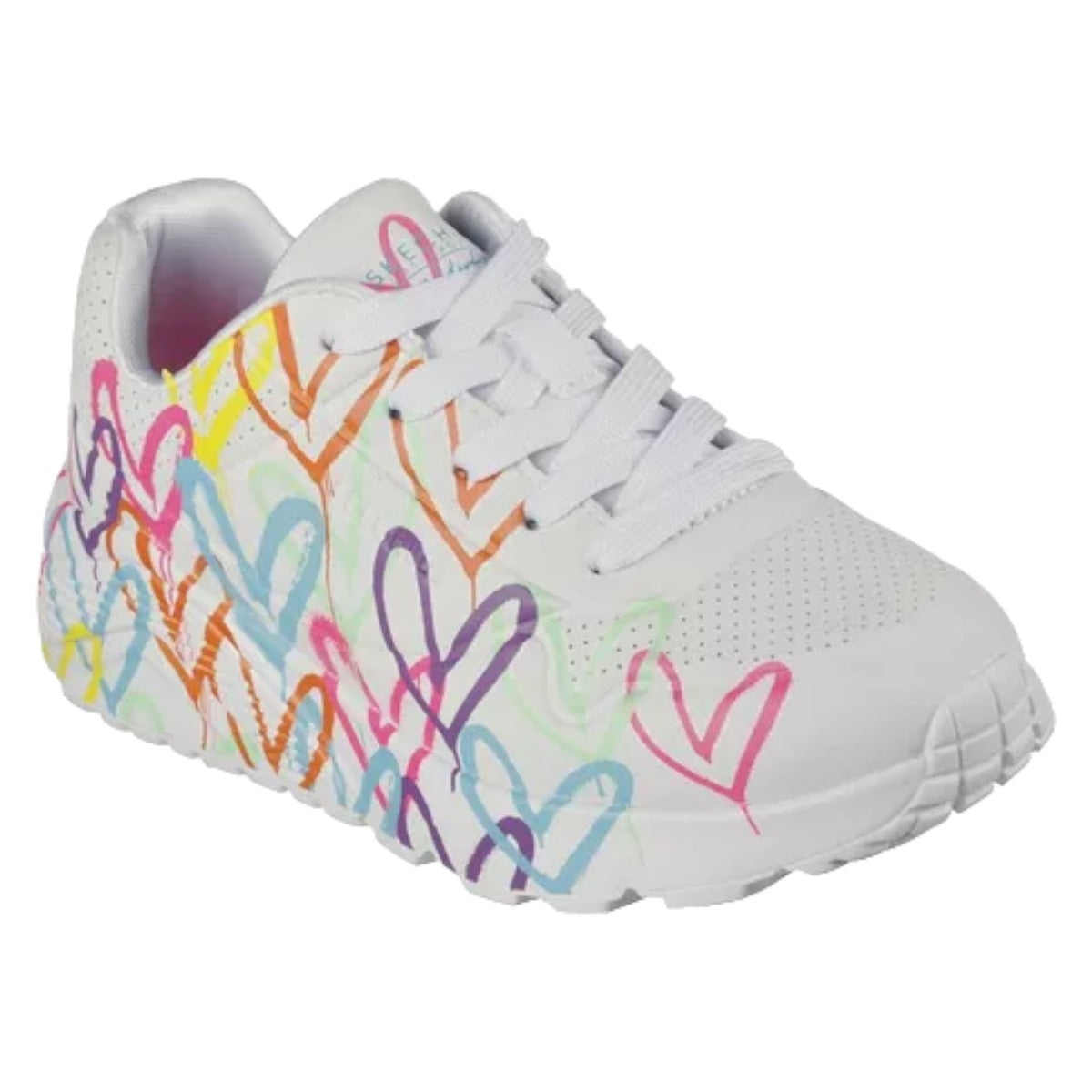 Tenis Skechers Niña Uno Lite Spread The Love 314064 Bco/mul