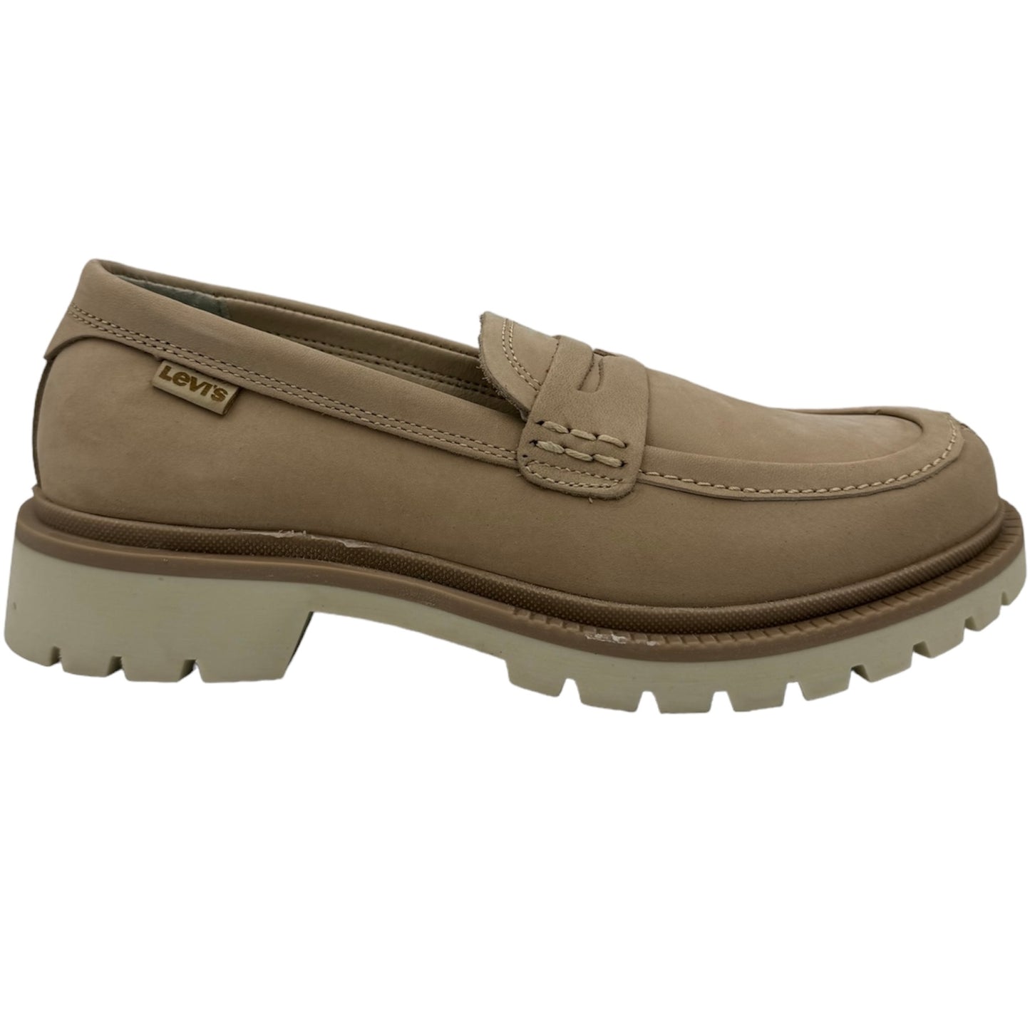 Mocasín Levis Dama L1123134 Piel Nobuck Hueso