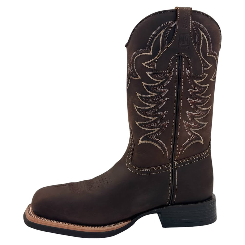 Bota Nokota Horse Diesel 25 Con Casco Piel Crazy Café