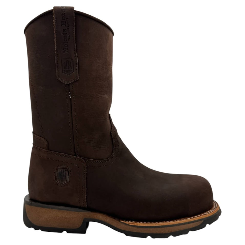 Bota Nokota Horse Sherman 30 De Trabajo Piel Crazy Café