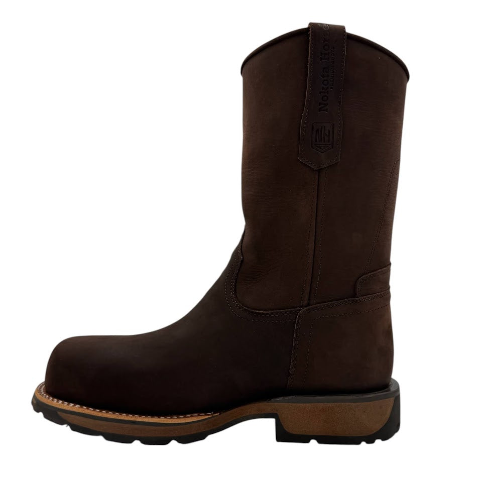 Bota Nokota Horse Sherman 30 De Trabajo Piel Crazy Café