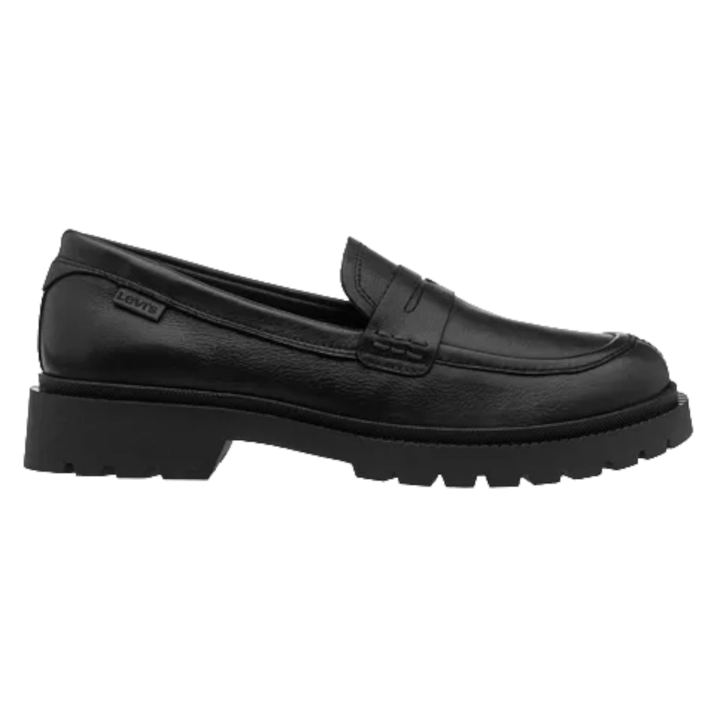 Mocasín Levis Dama L1123133 Piel De Res Negro