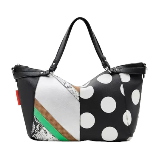 Desigual Bolso Grande Diferentes Texturas Negro/mult