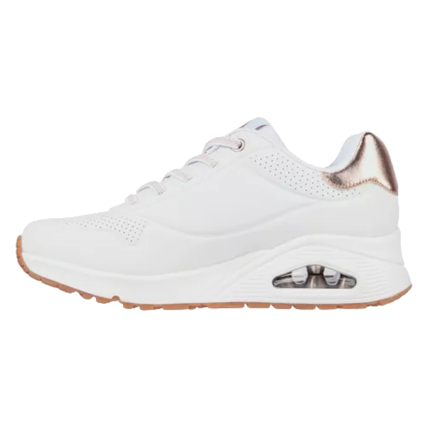 Tenis Skechers Dama Uno Shimmer Away 155196 Blanco