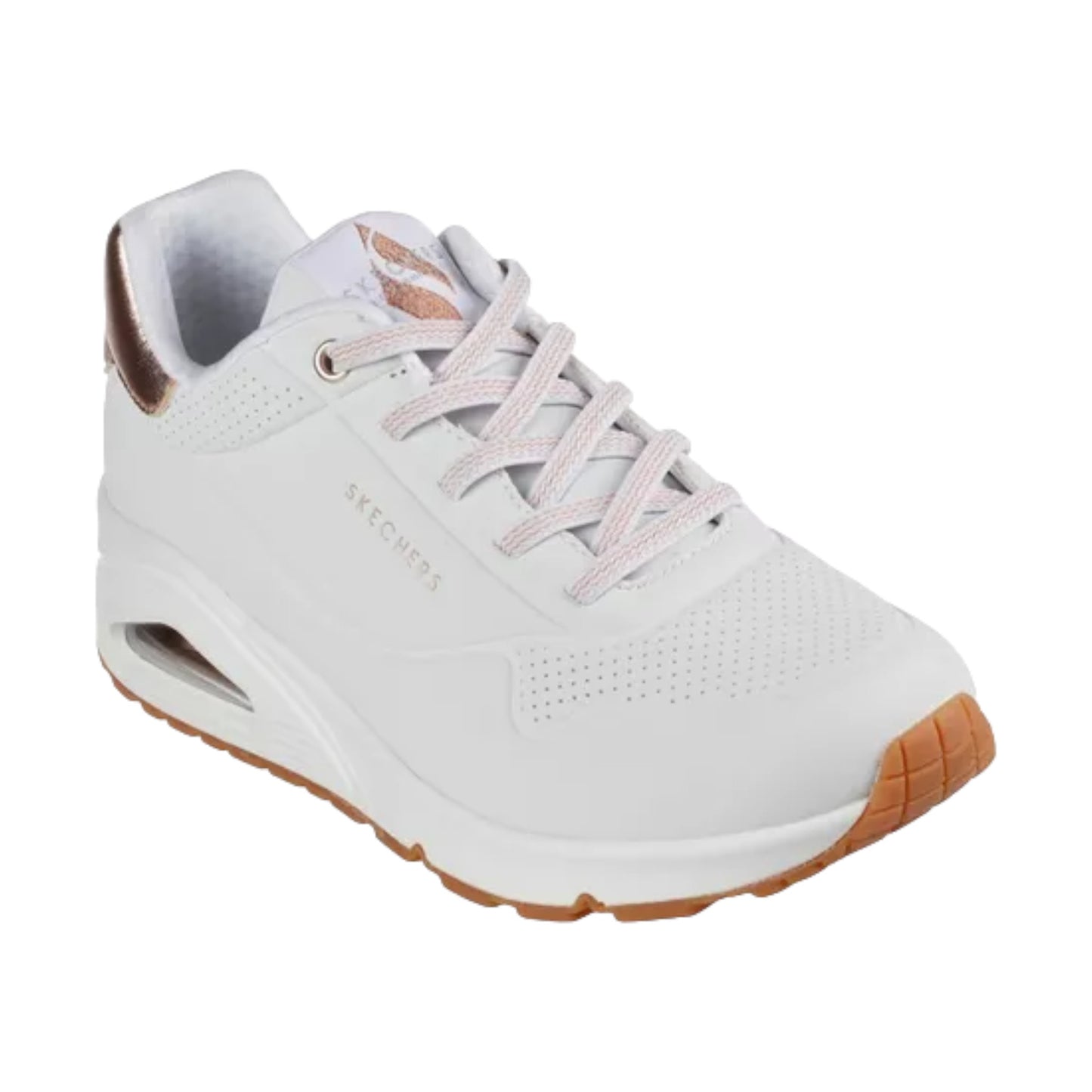 Tenis Skechers Dama Uno Shimmer Away 155196 Blanco