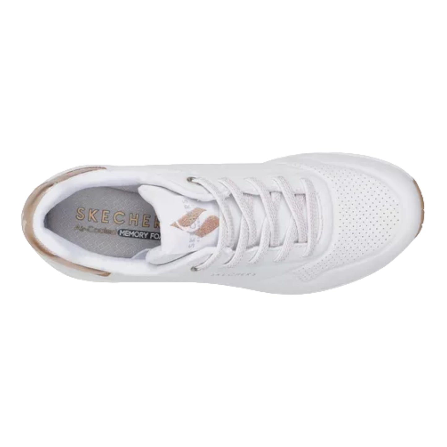 Tenis Skechers Dama Uno Shimmer Away 155196 Blanco