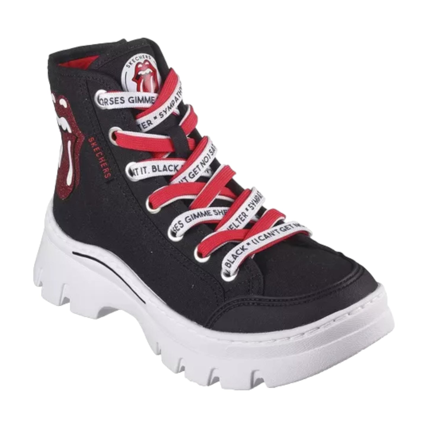 Tenis Skechers Dama Rolling Stones Roadies 177967 Neg/roj