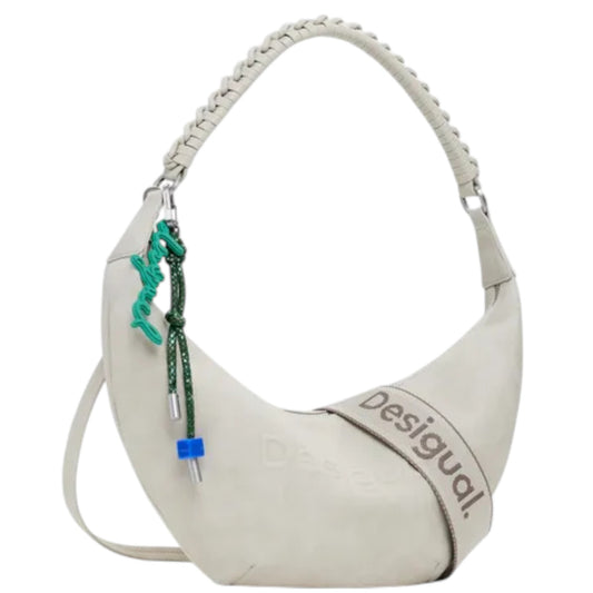 Bolsa Desigual 3d Bandolera Mediana Efecto Tejido En El Asa
