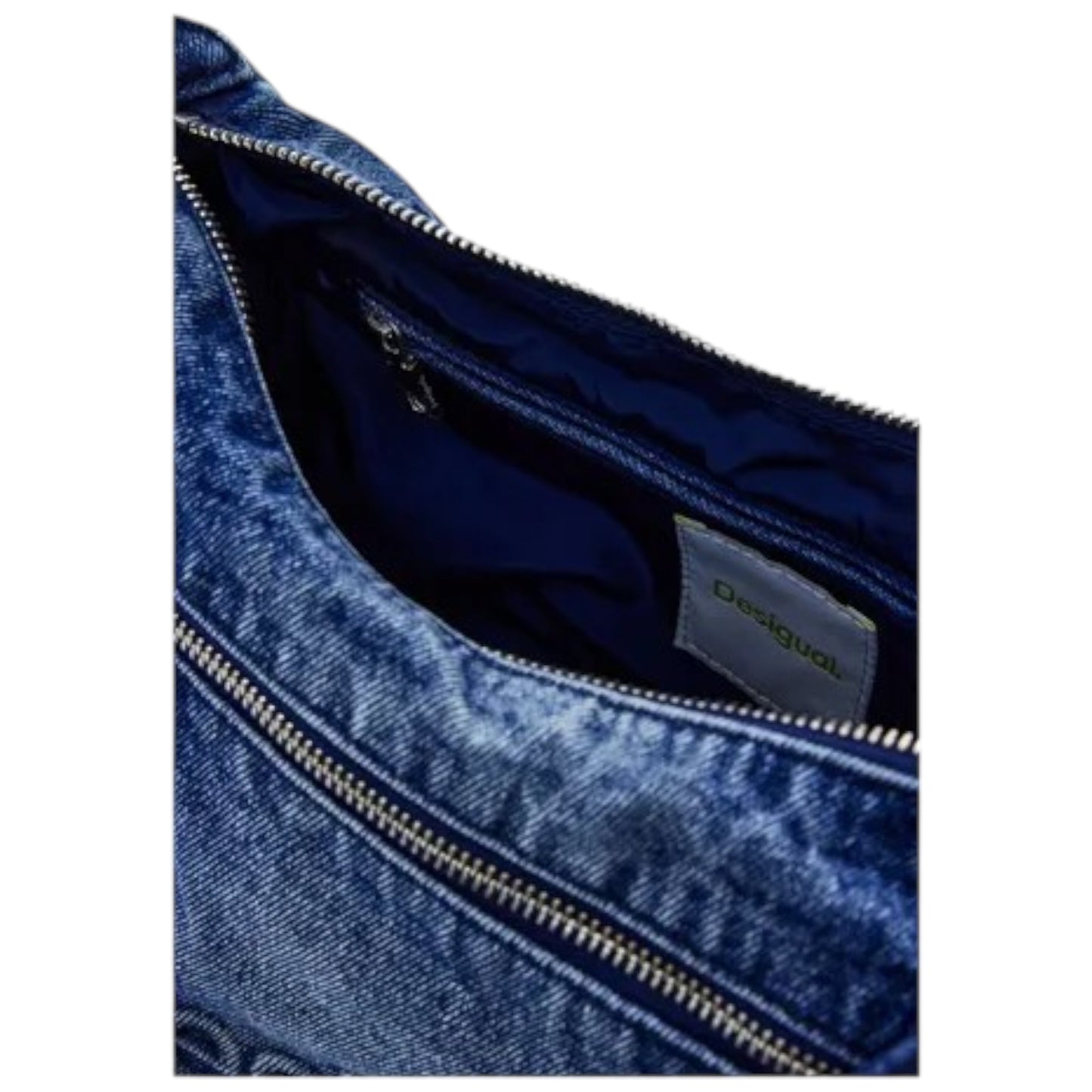 Bolsa Desigual De Mezclilla Con Varias Asas Azul Mezclilla Plata Azul.
