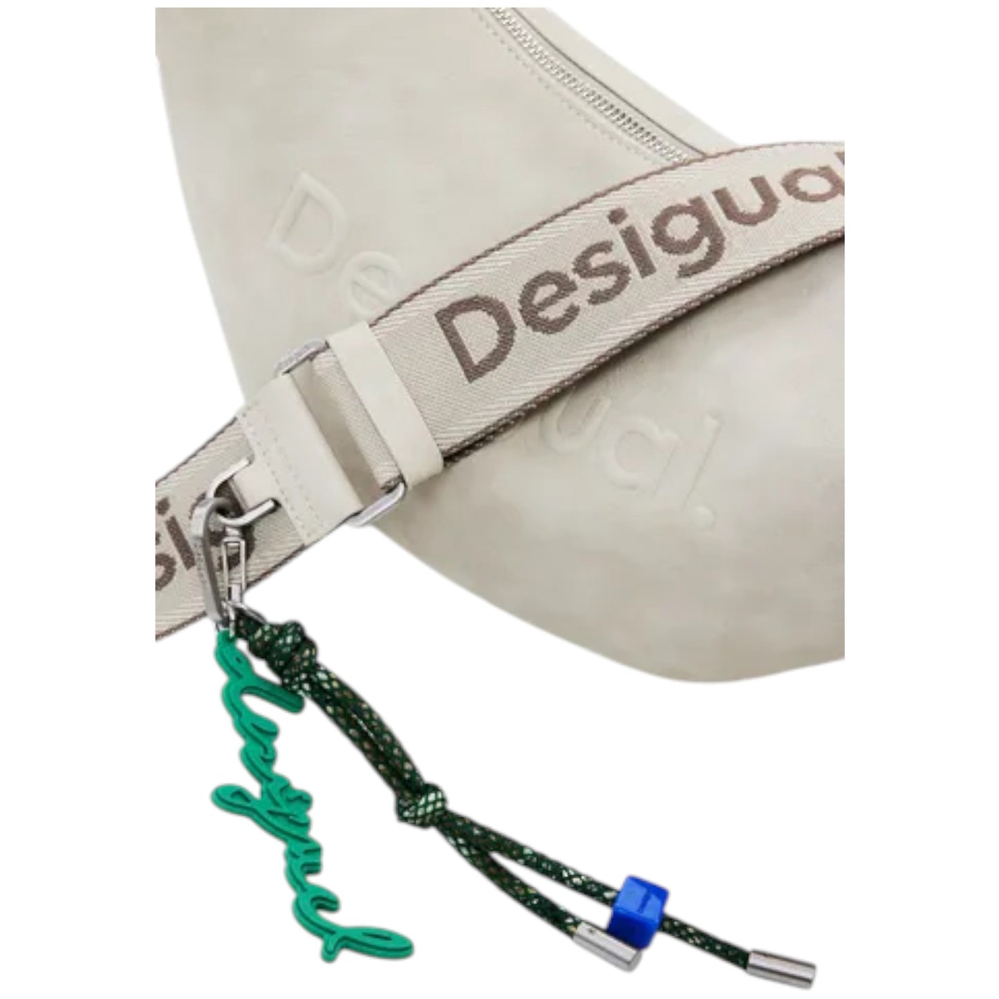 Bolsa Desigual 3d Bandolera Mediana Efecto Tejido En El Asa