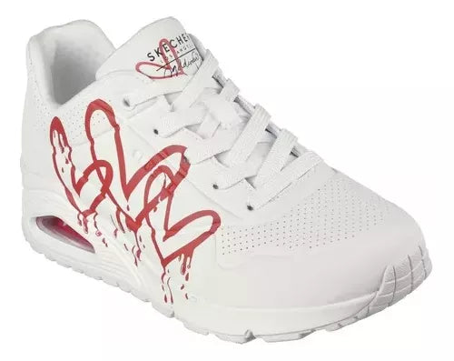 Tenis Skechers Dripping In Love 177980 Blanco/rojo