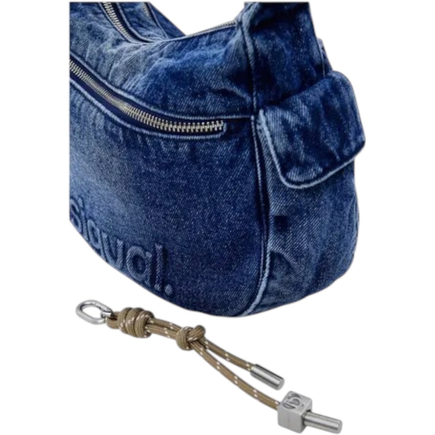 Bolsa Desigual De Mezclilla Con Varias Asas Azul Mezclilla Plata Azul.